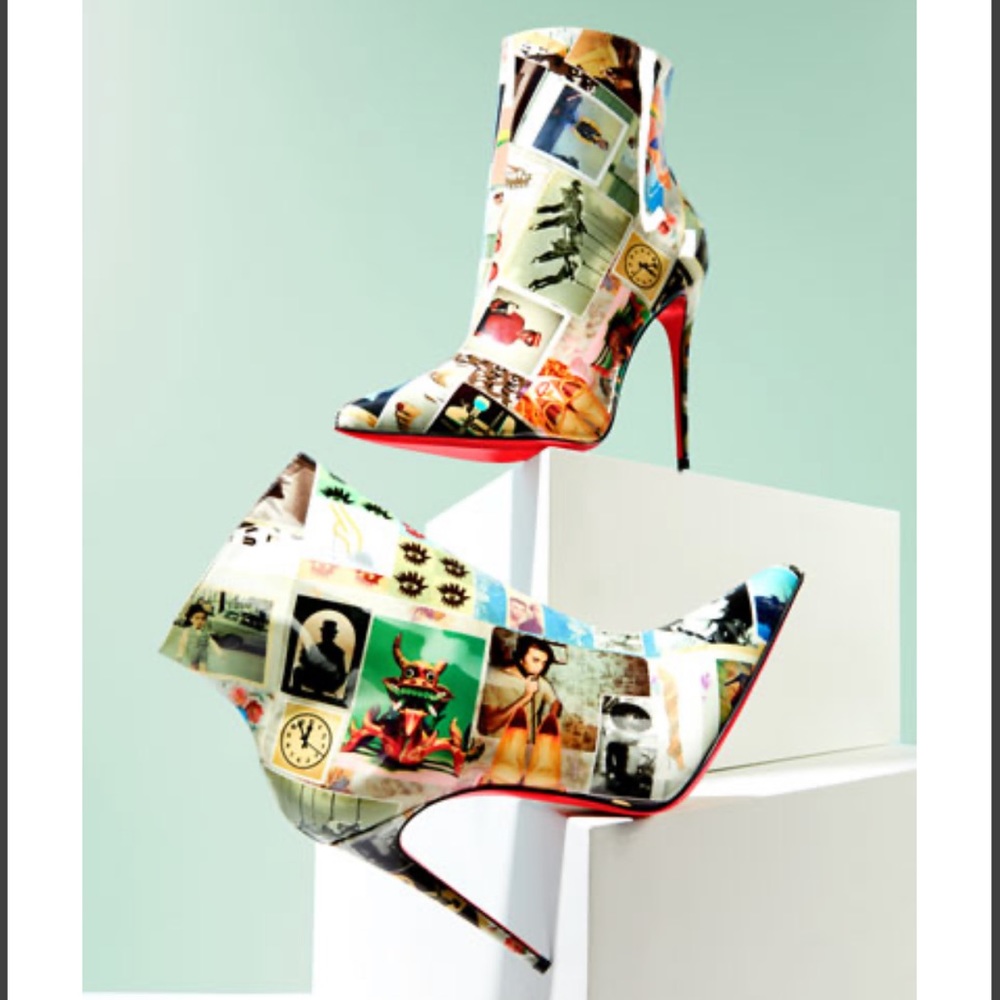 Christian Louboutin So Kate Collage Patent Booties